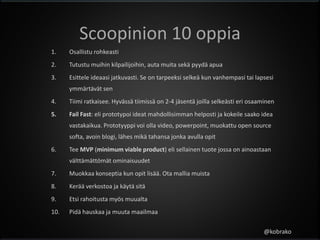 Scoopinion vinkit menestykseen | PPT