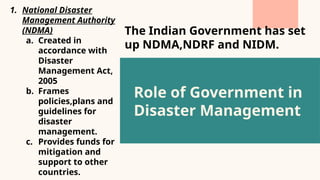Disaster, Natural, Human made their Management | PPTX