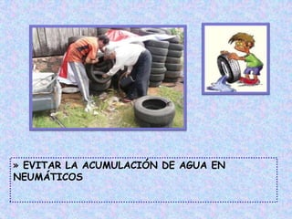 » EVITAR LA ACUMULACIÓN DE AGUA EN
NEUMÁTICOS
 