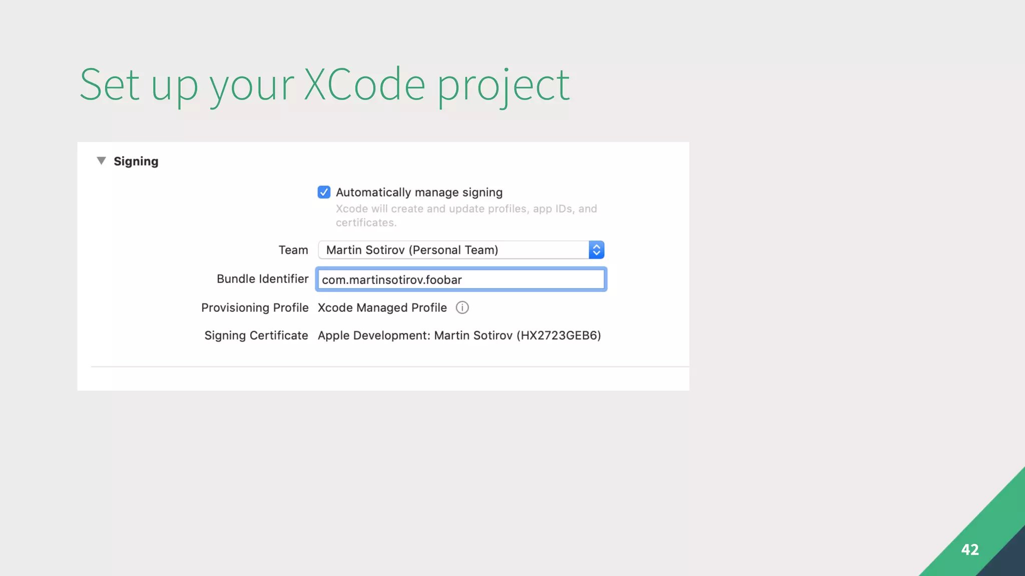 Set up your XCode project
42
 