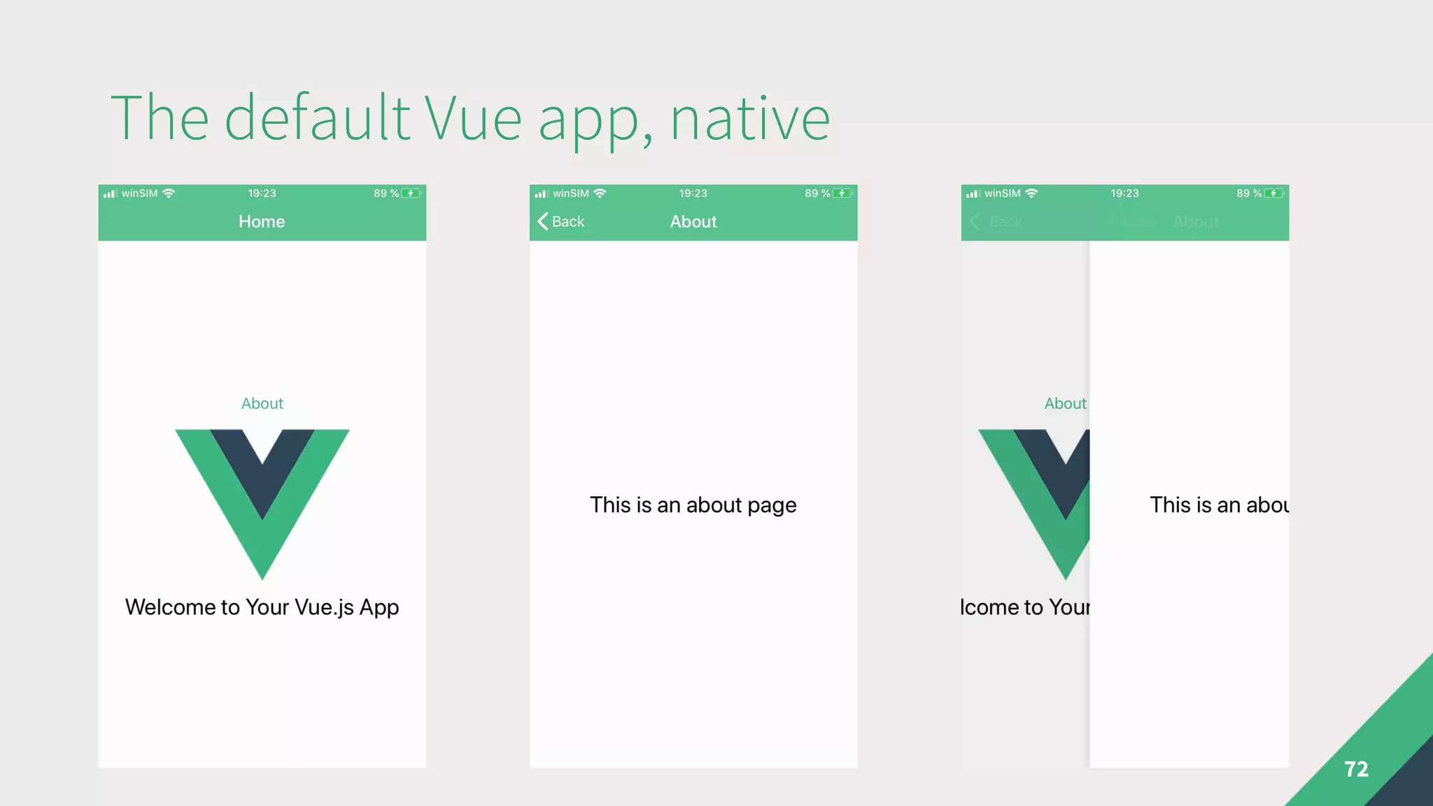 The default Vue app, native
72
 