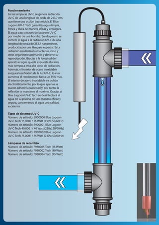 Uv c tech (ficha y manual) | PDF