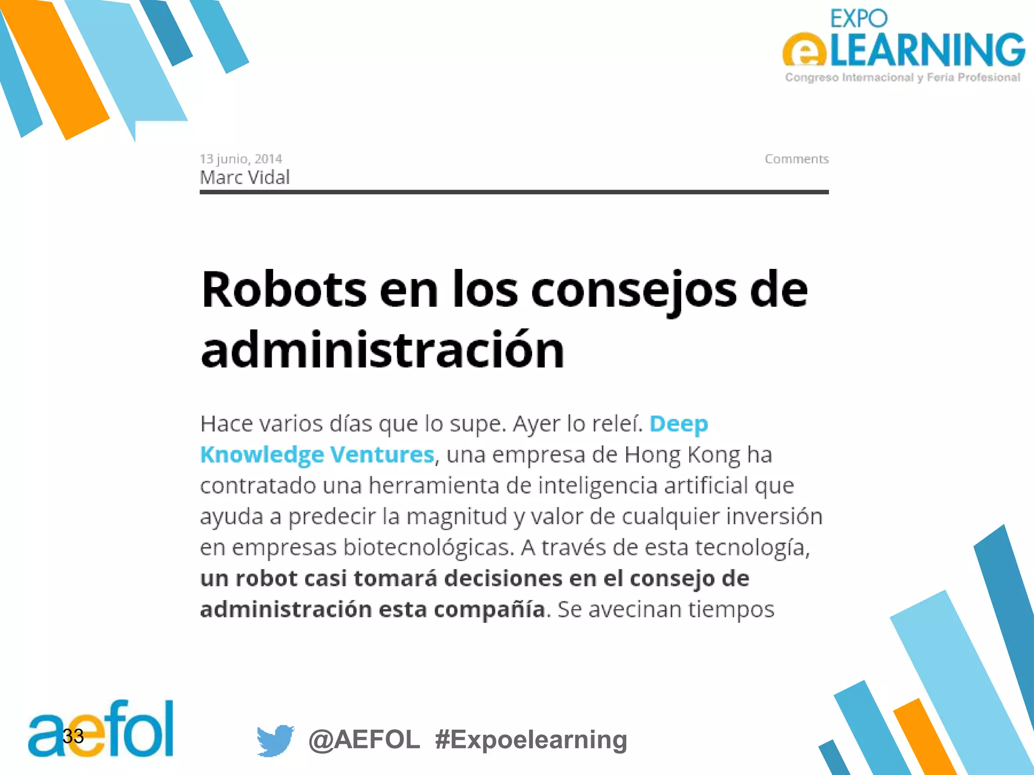 @AEFOL #Expoelearning@AEFOL #Expoelearning33
 