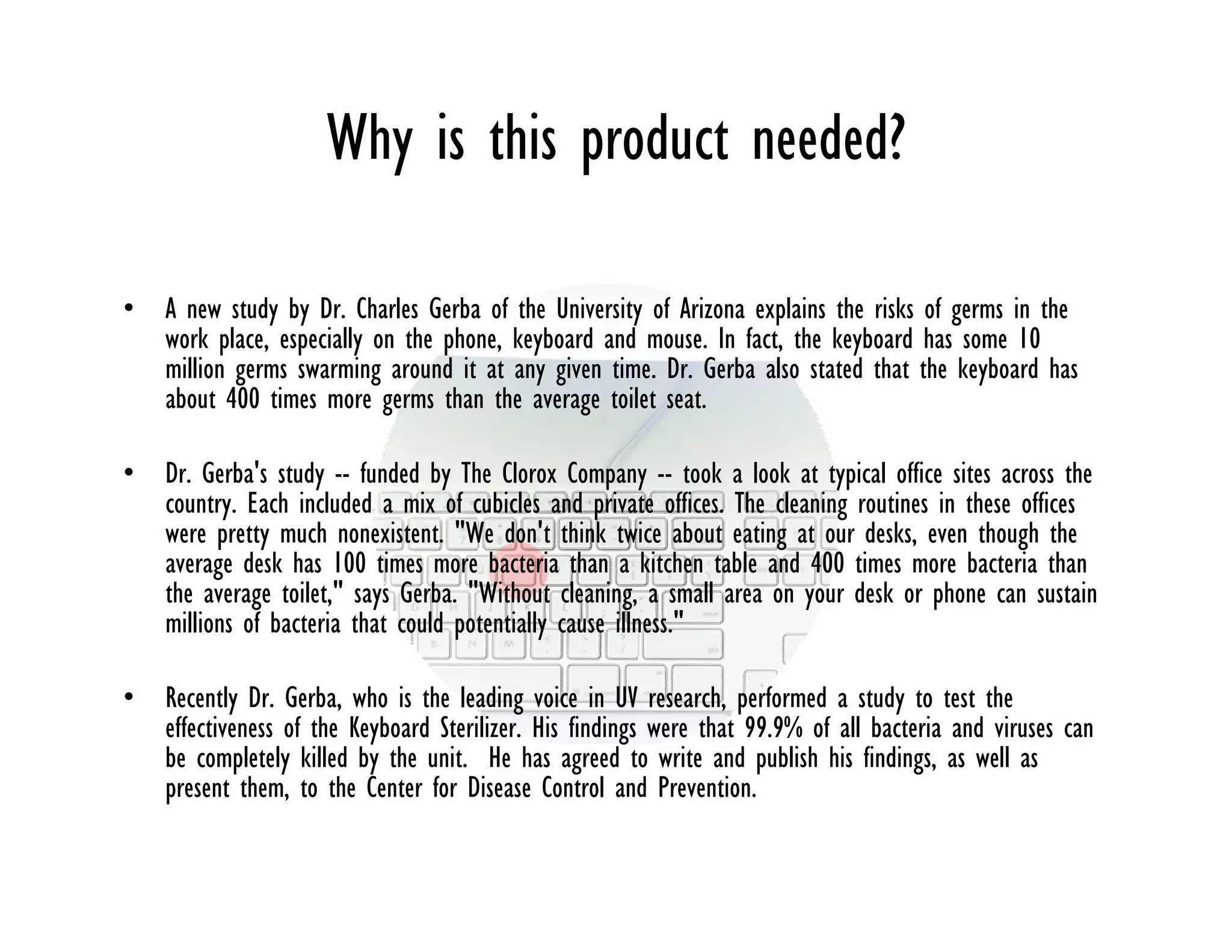 UV Sterilization Products Investor Presentation