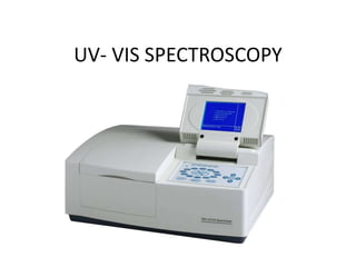 UV- VIS SPECTROSCOPY
 