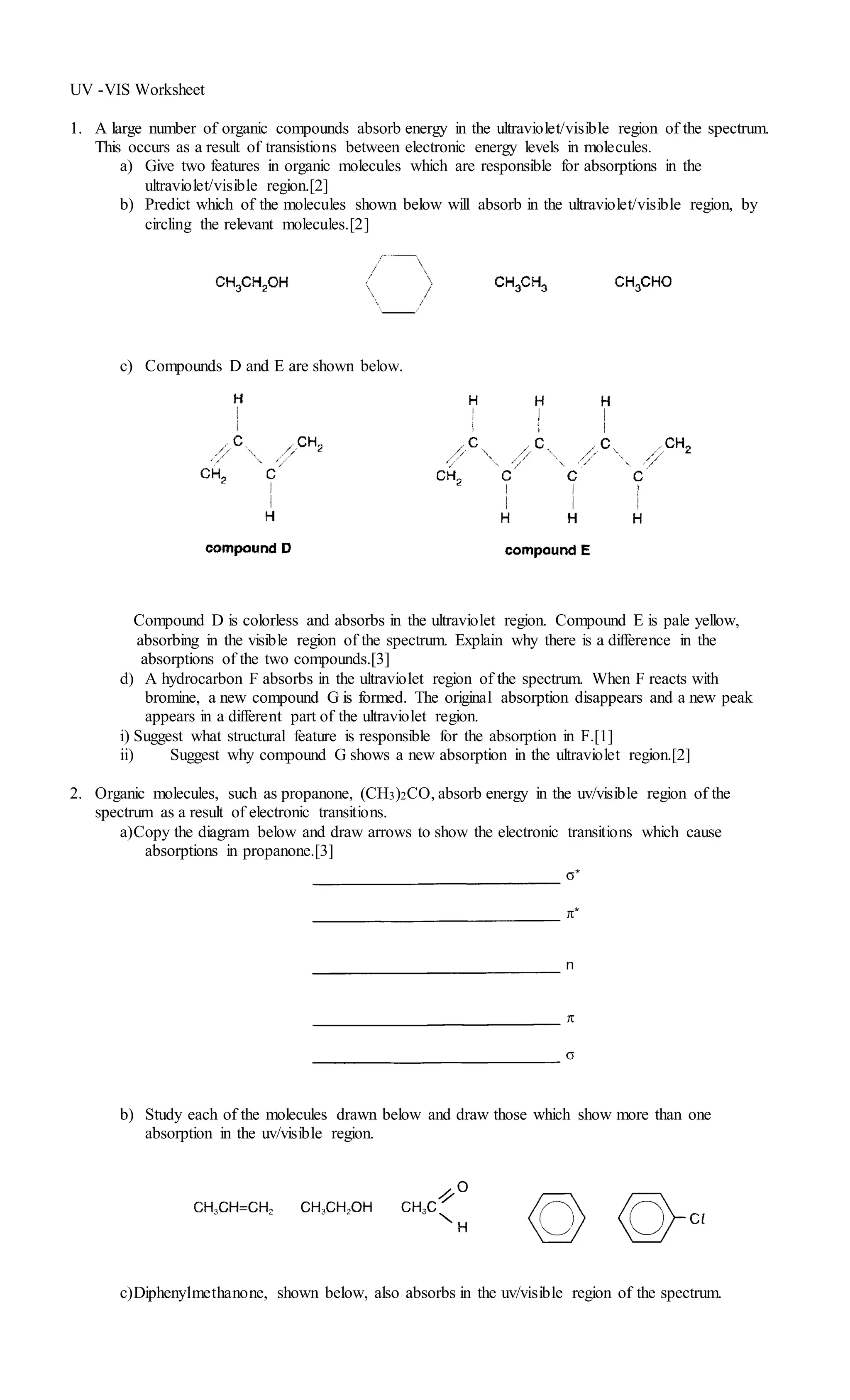 UV-visible spectroscopy worksheet.doc