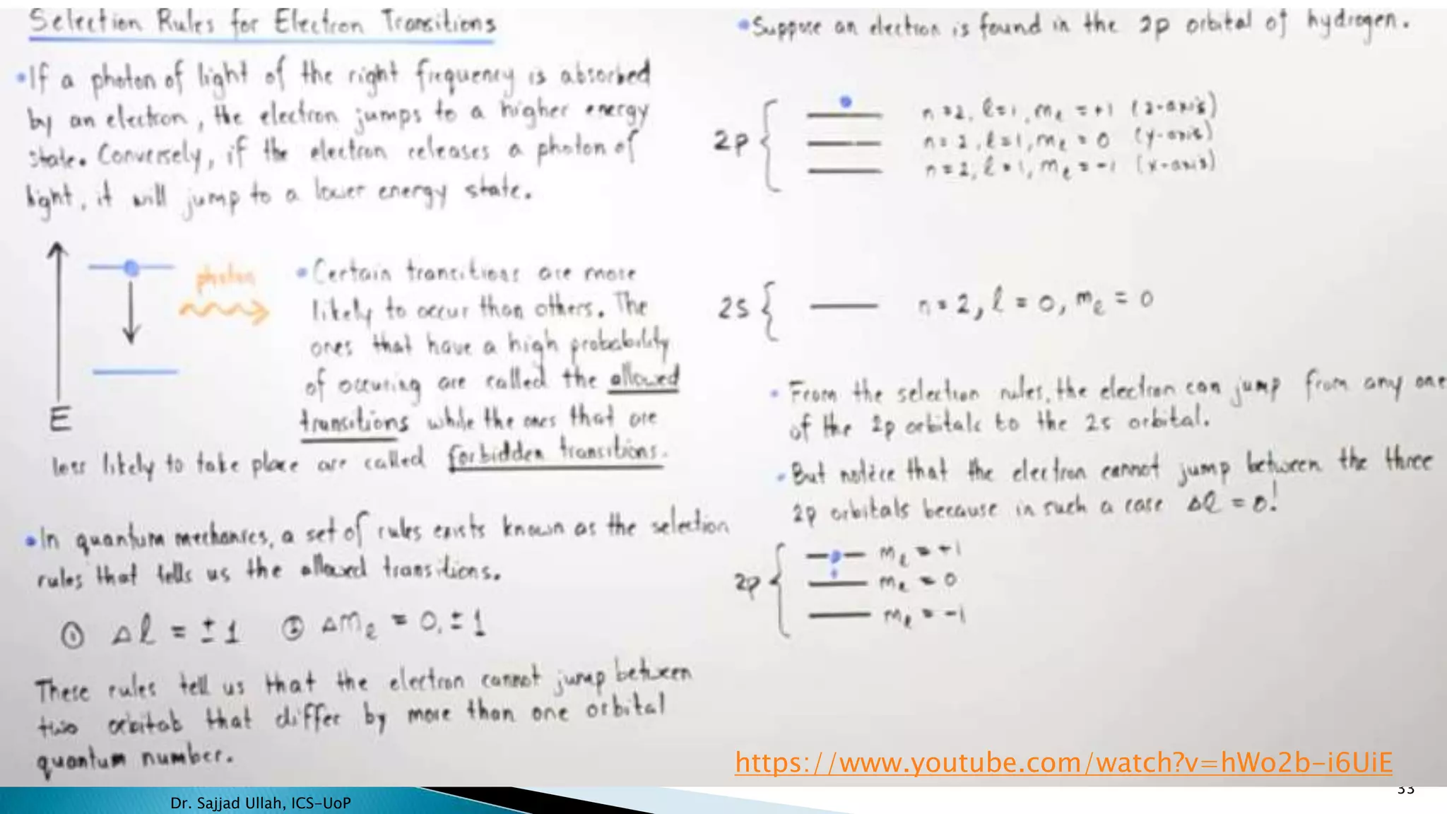 33
https://www.youtube.com/watch?v=hWo2b-i6UiE
Dr. Sajjad Ullah, ICS-UoP
 