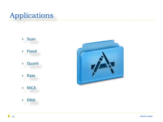 40 Gamal A. Hamid
Applications
 Scan
 Fixed
 Quant
 Rate
 MCA
 DNA
 
