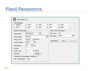 46
Fixed Parameters
 