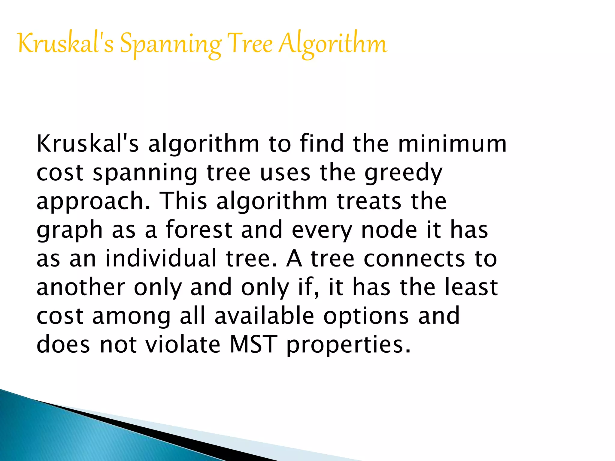 prim's and kruskal's algorithm | PPT