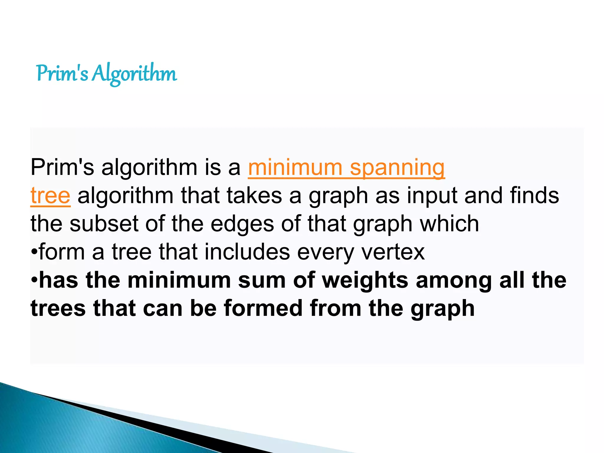 prim's and kruskal's algorithm | PPT