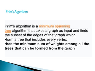 prim's and kruskal's algorithm | PPT