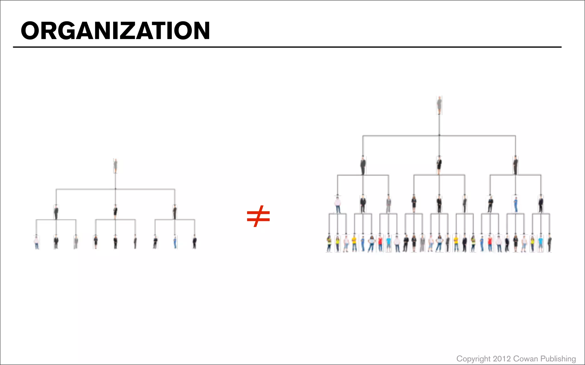 Copyright 2012 Cowan Publishing
≠
ORGANIZATION
 