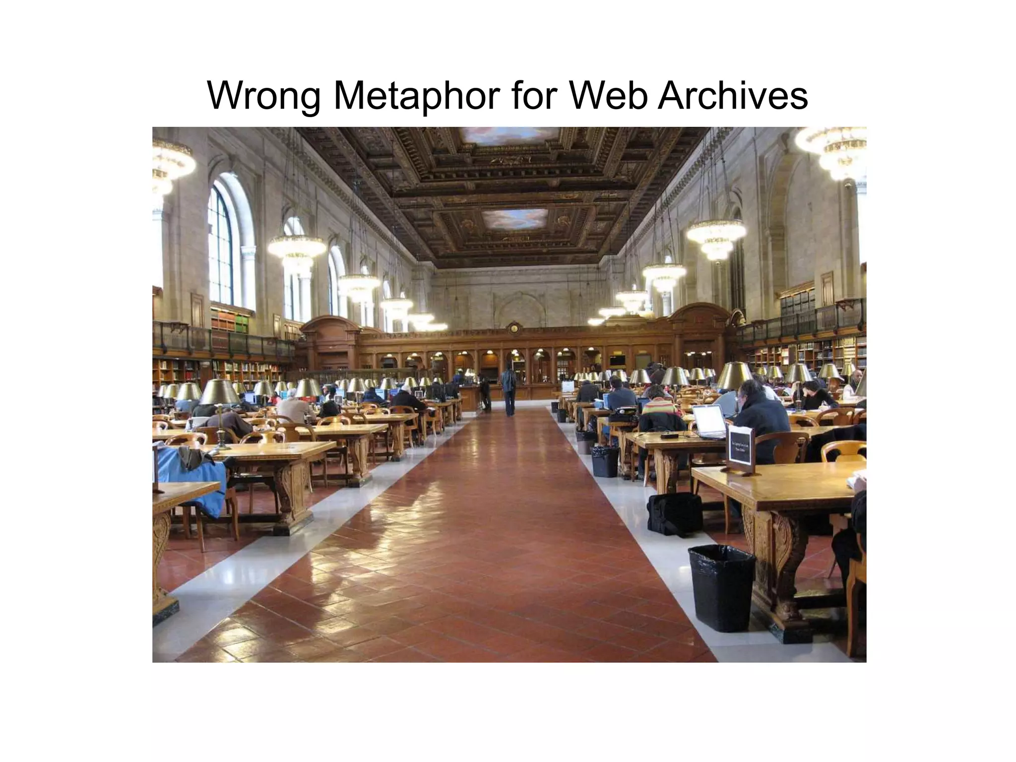 Wrong Metaphor for Web Archives