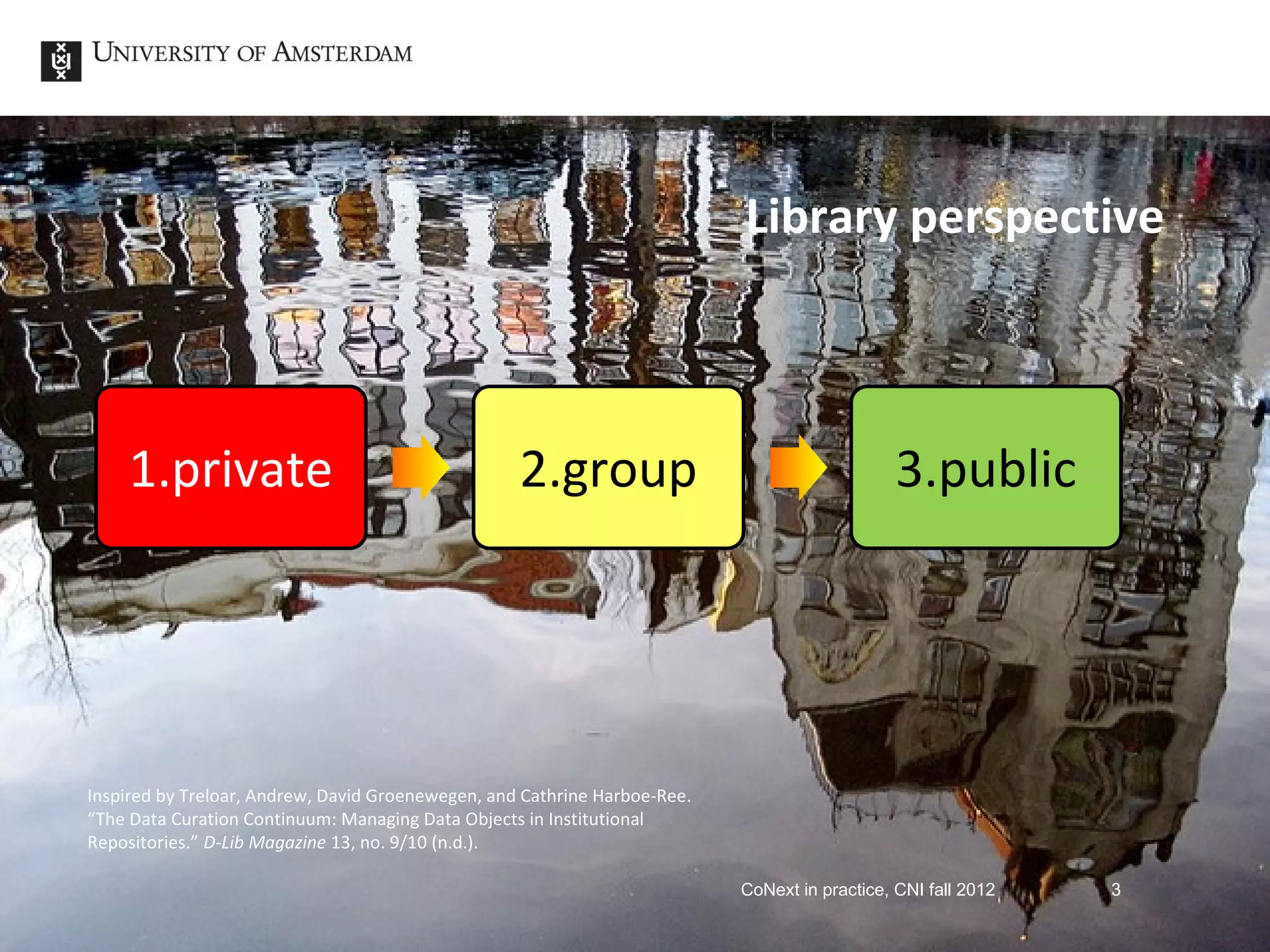Dutch Academic landscape




14 Research universities (240k students)
& 39 HPE institutions (420k students)




                     CoNext in practice, CNI fall 2012   3
 