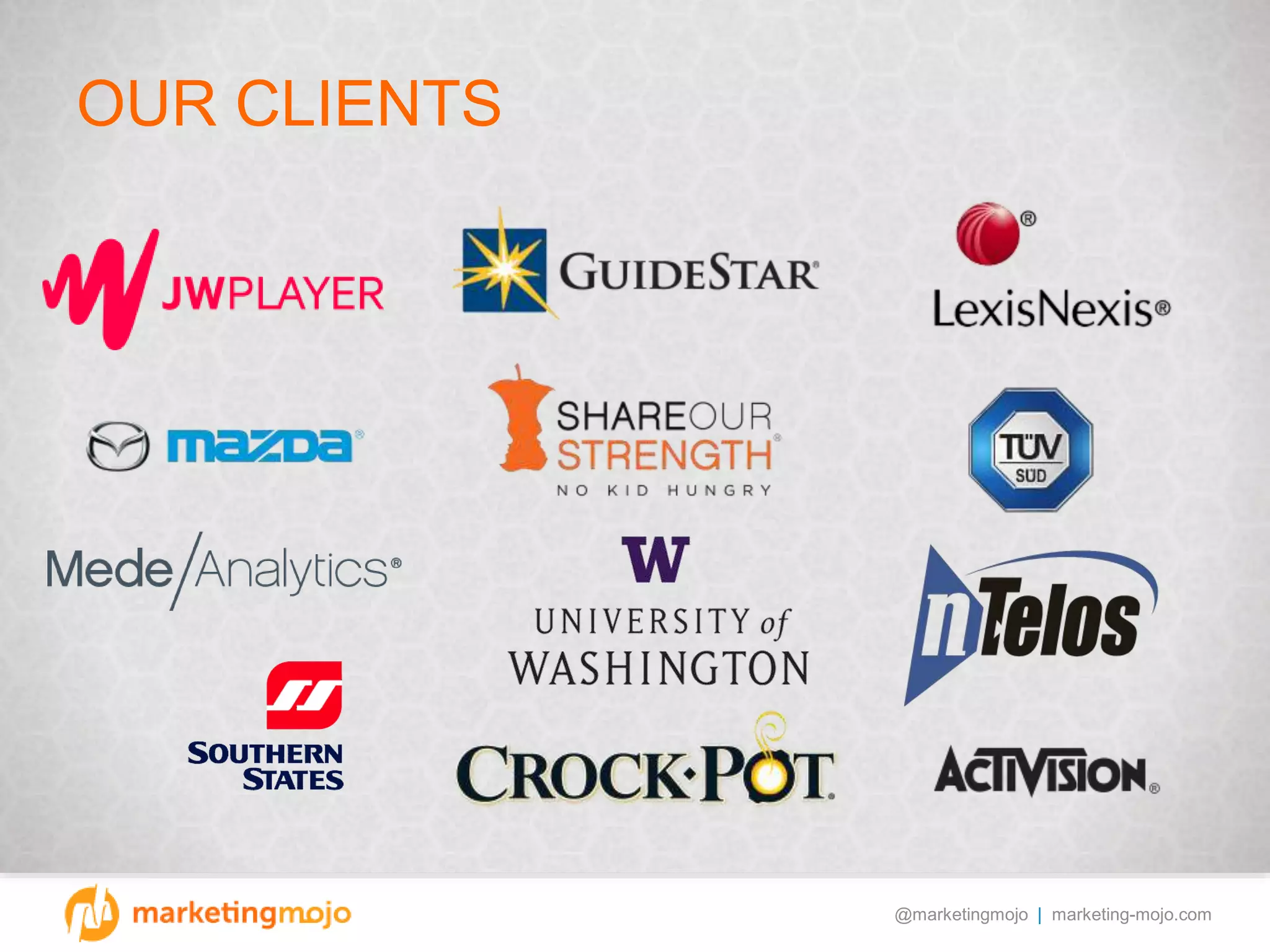 @marketingmojo | marketing-mojo.com
OUR CLIENTS
 