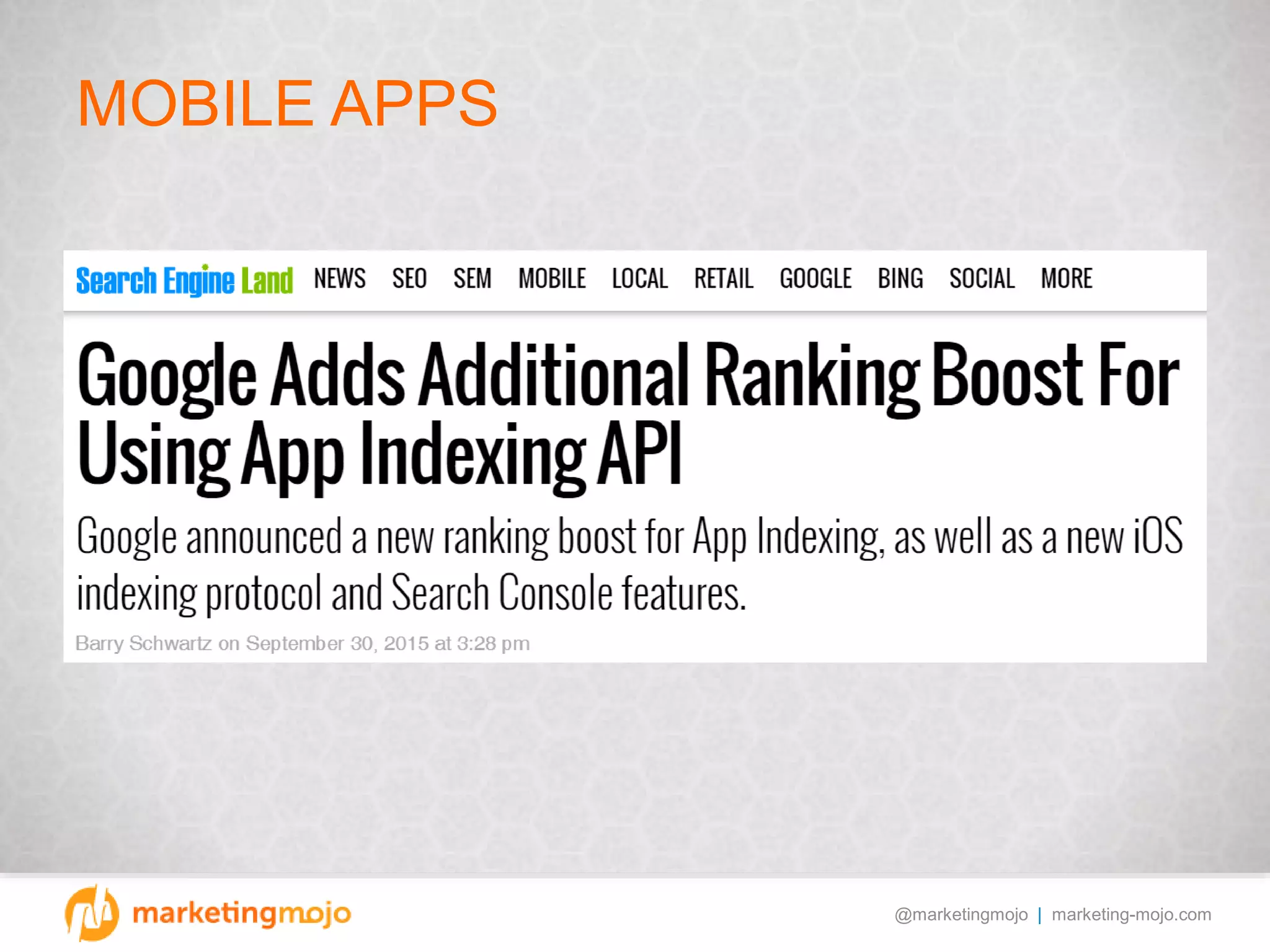 @marketingmojo | marketing-mojo.com
MOBILE APPS
 