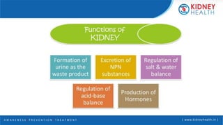 A W A R E N E S S | P R E V E N T I O N | T R E A T M E N T | www.kidneyhealth.in |
 