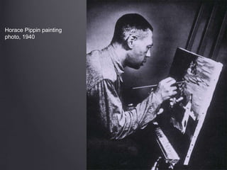Horace Pippin painting
photo, 1940
 