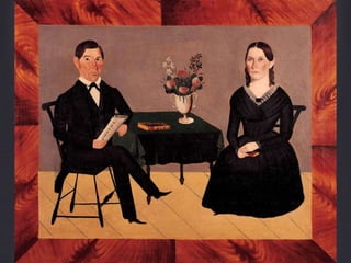 Sheldon PECK (1797–1868),
David and Catherine Stolp Crane,
Aurora, Illinois, c. 1845
Oil on canvas, 35 11/16 × 43 5/8"
 