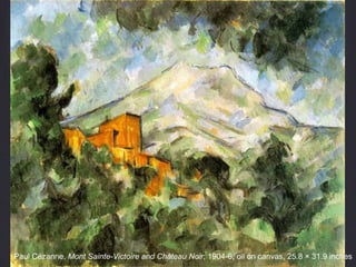 Paul Cézanne, Mont Sainte-Victoire and Château Noir, 1904-6, oil on canvas, 25.8 × 31.9 inches
 