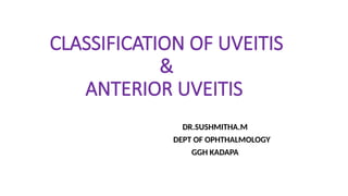 classification of uveitis and any uveitis | PPTX