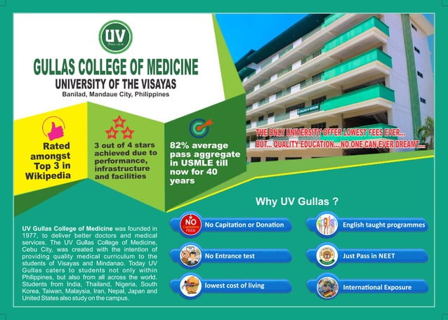 Uv gullas college of medicine fee structure 20 21 | PDF