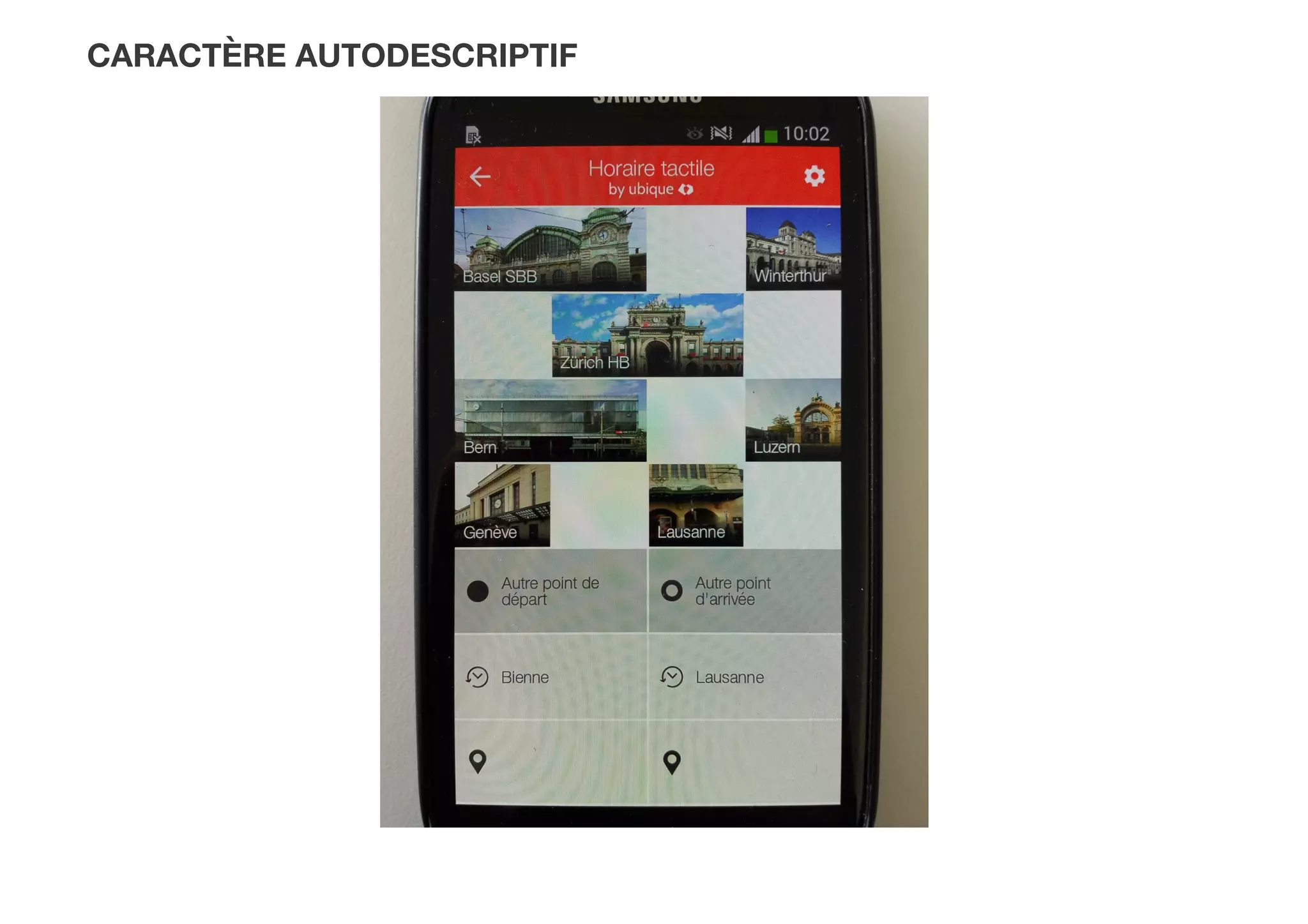 CARACTÈRE AUTODESCRIPTIF
 