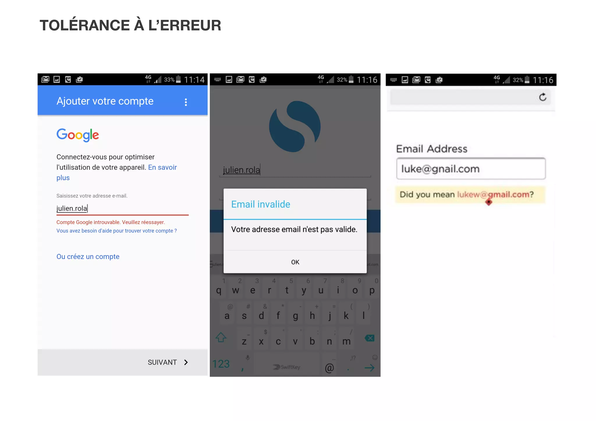 TOLÉRANCE À L’ERREUR 
 