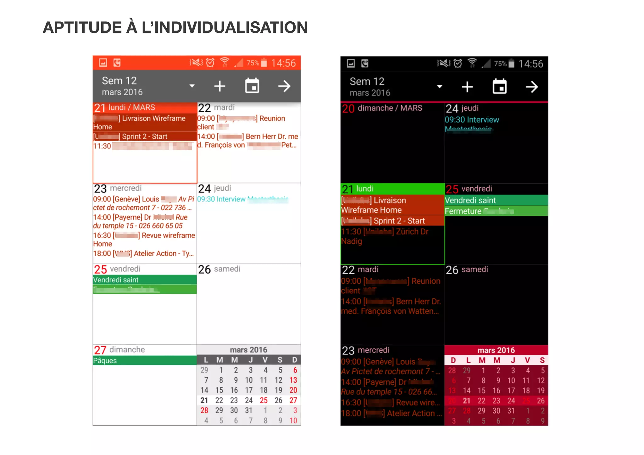 APTITUDE À L’INDIVIDUALISATION
 