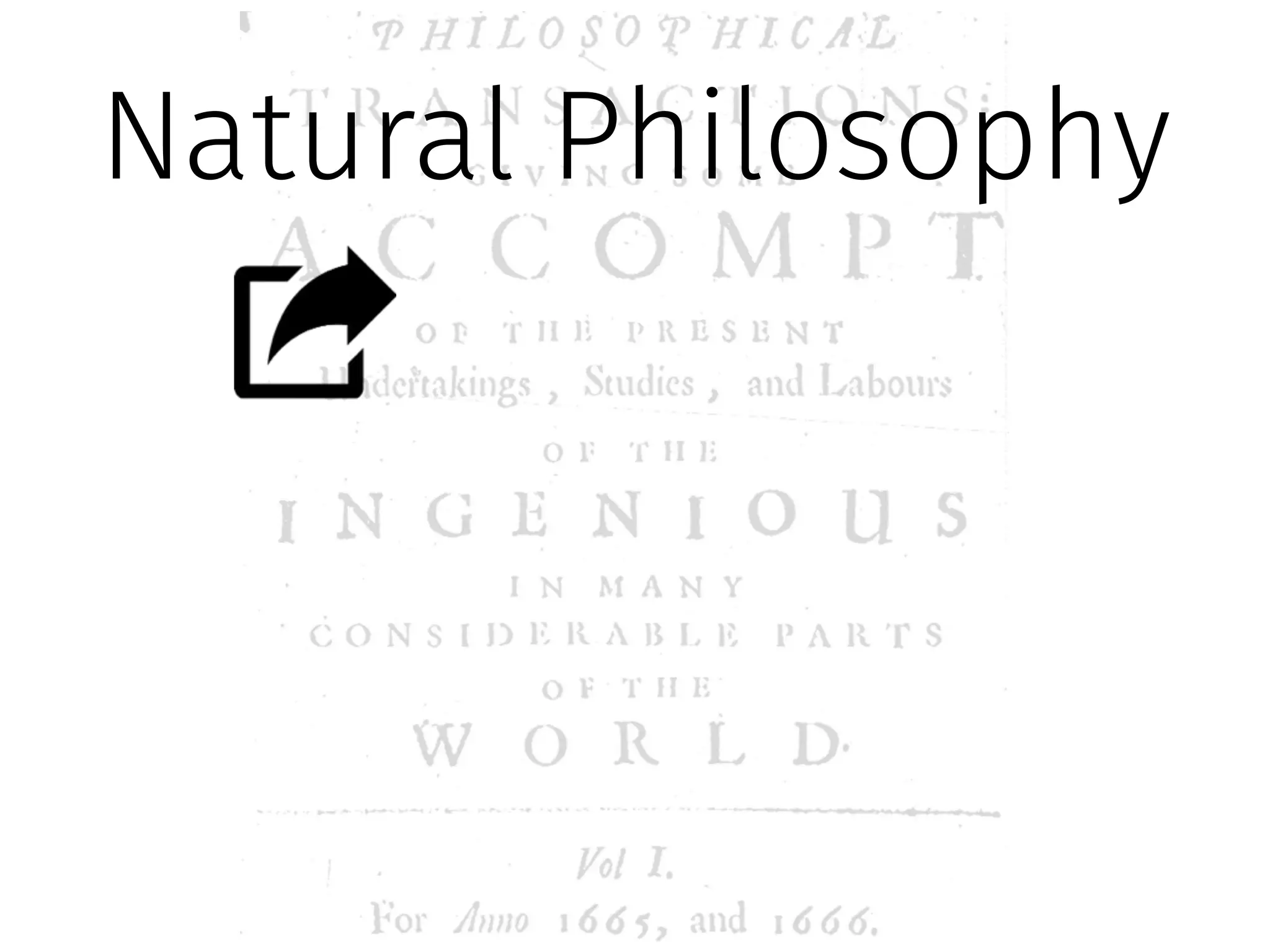 Natural Philosophy 
 