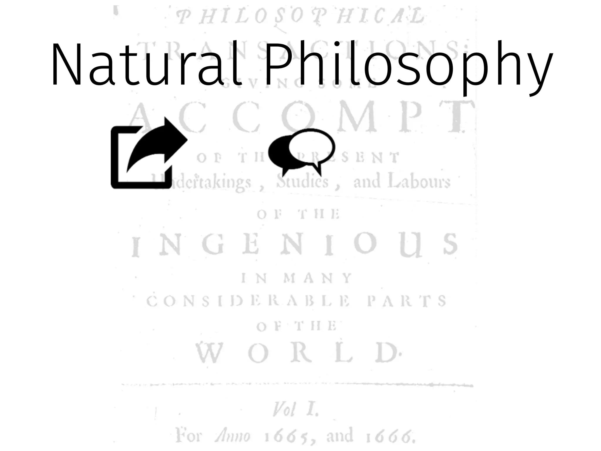Natural Philosophy 
 
