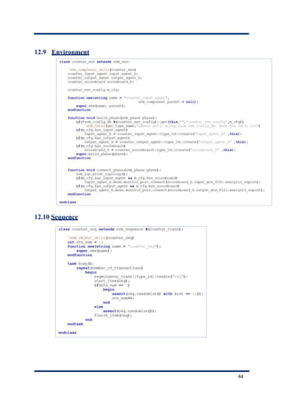 12.9 Environment
12.10 Sequence
44
 