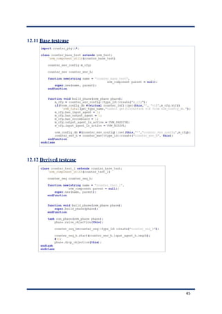 12.11 Base testcase
12.12 Derived testcase
45
 