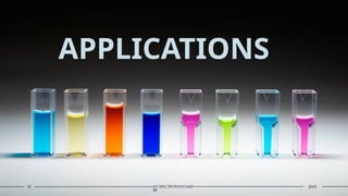 UV SPECTROPHOTOMET
ER
APPLICATIONS
22 20XX
 