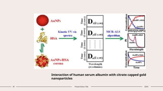 29 Presentation title 20XX
Interaction of human serum albumin with citrate capped gold
nanoparticles
 