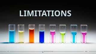 UV SPECTROPHOTOMET
ER
LIMITATIONS
30 20XX
 