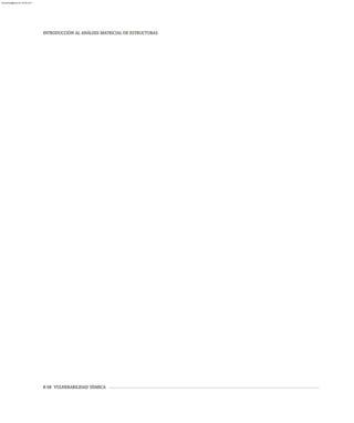 8-58 VULNERABILIDAD SÍSMICA
INTRODUCCIÓN AL ANÁLISIS MATRICIAL DE ESTRUCTURAS
almanperez@gmail.com 26 Mar 2017
 