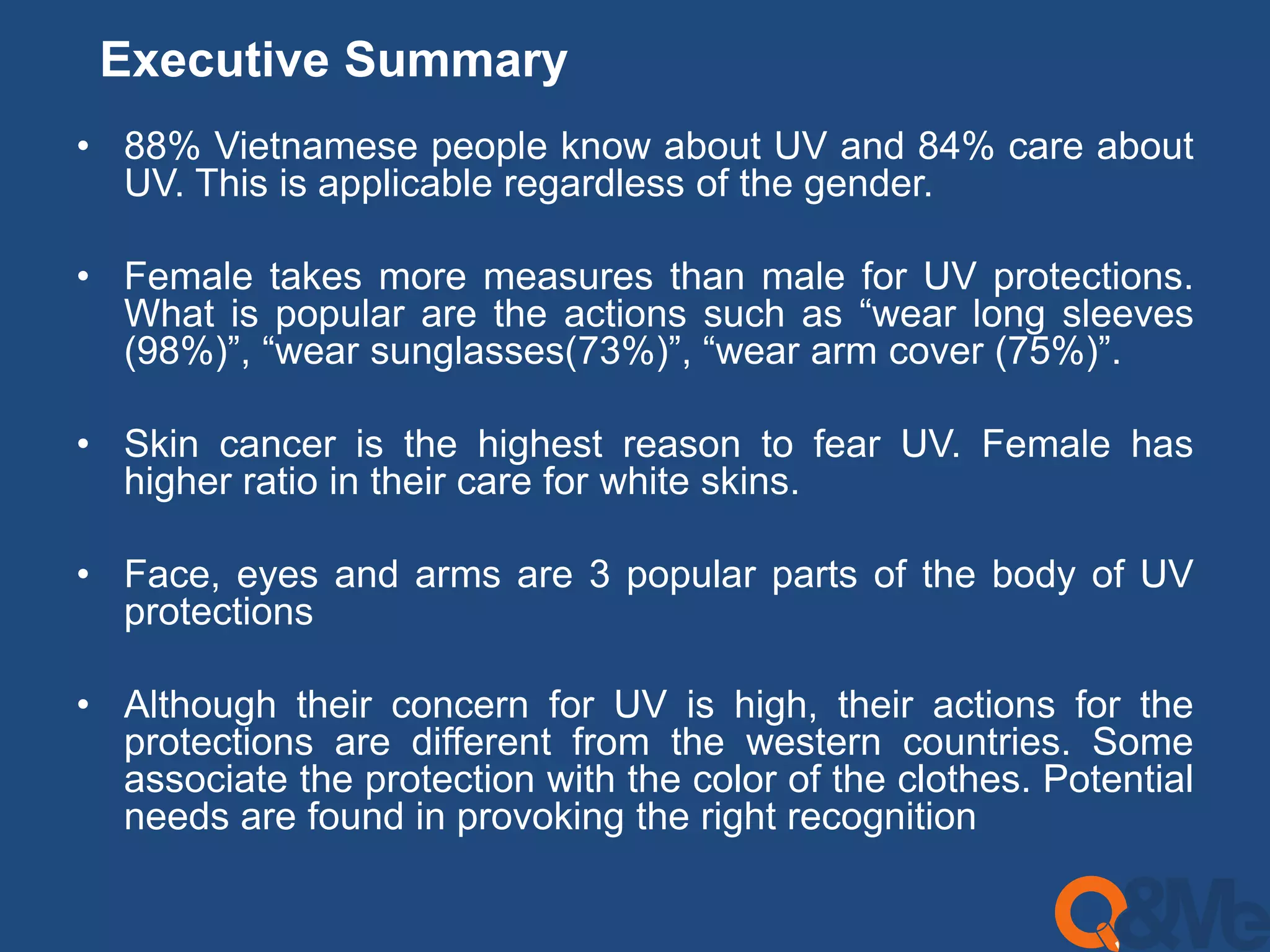 UV protection knowledge among Vietnamese | PPTX