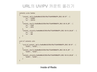 URL의 UV/PV 카운트 올리기

Inside of Redis

 