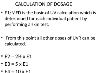 Ultraviolet radiation therapy for physiotherapy | PPTX