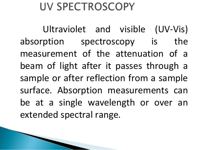 Ultra Violet UV Spectroscopy Introduction principle Instrumentatio 