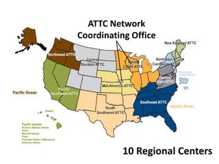 ATTC Network
Coordinating Office
10 Regional Centers
 