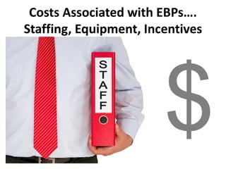 Costs Associated with EBPs….
Staffing, Equipment, Incentives
 
