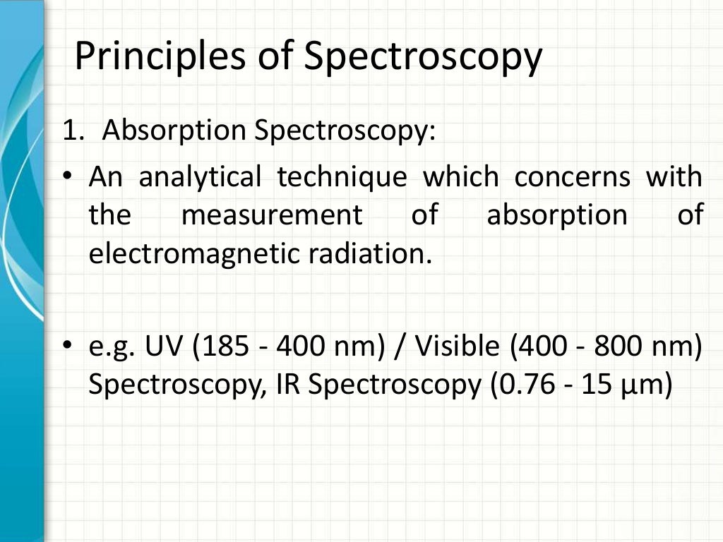 UV visible spectroscopy