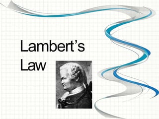 Lambert’s
Law
 