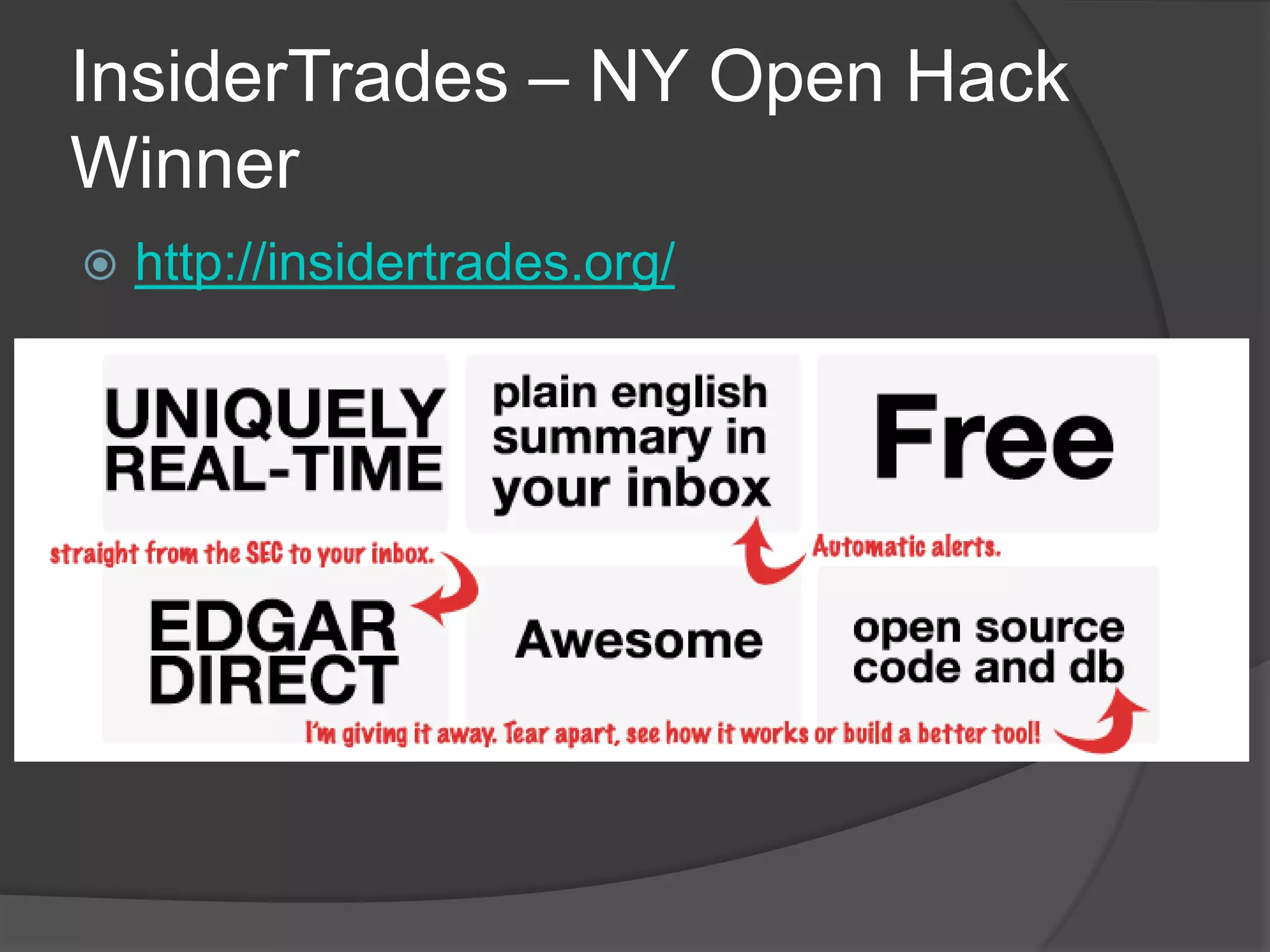 InsiderTrades – NY Open Hack Winnerhttp://insidertrades.org/