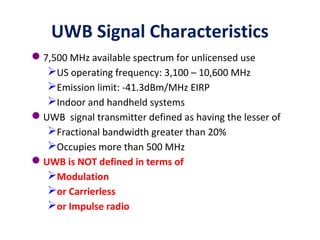 ULTRA WIDE BAND TECHNOLOGY | PPT