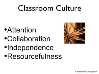 Classroom Culture Attention  Collaboration Independence Resourcefulness 