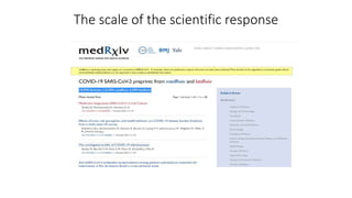The scale of the scientific response
 